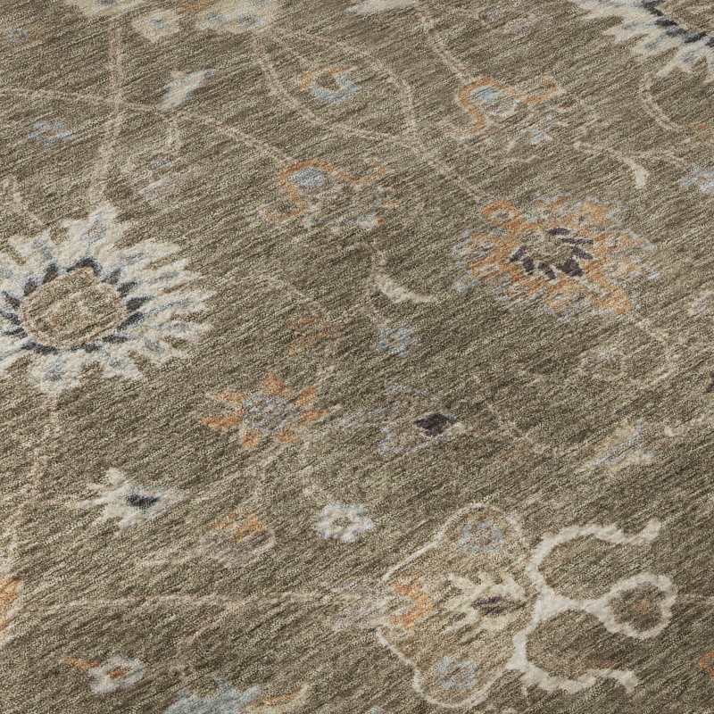 Premium Machine Washable Ducote AMF1137 Global Rug, Rectangle 10 pi x 14 pi