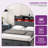 Uphostered Storage Bed With LED Bookcase Headboard, 2 Underbed Drawers & Charging Station-1730513068
