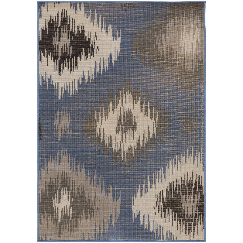 Ikat Indoor Rug, Rectangle 2'8" x 5'