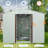 6ft X 5ft Outdoor Metal Storage Shed In White - Galvanized Iron Frame, Protected Surface, Airy Vents, Sliding Door With Padlock, Easy Assembly Instructions Frame For Robustness, Panels, Punched-117455845