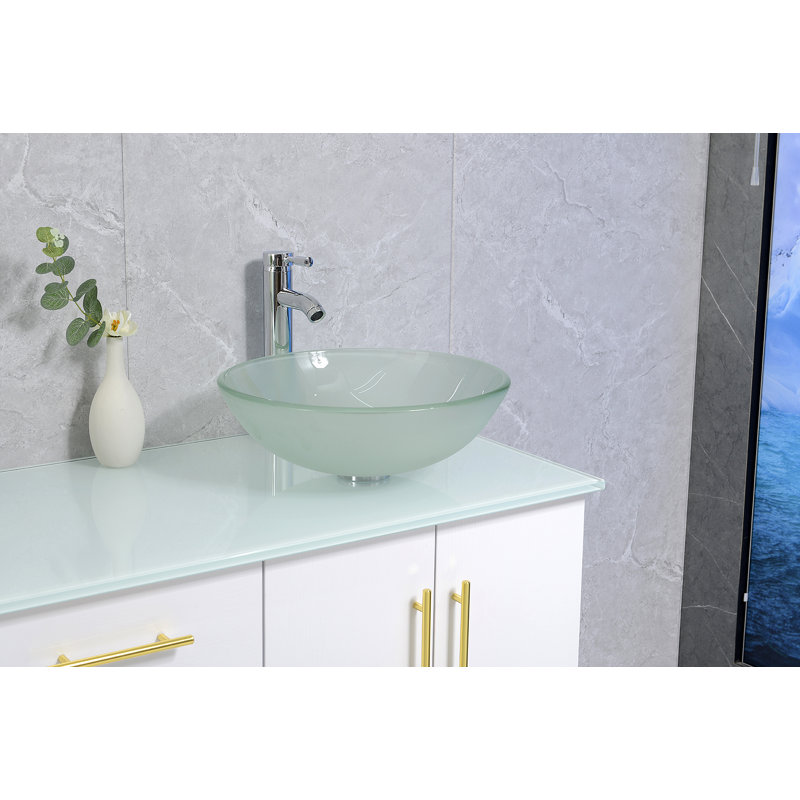 Ensemble de meuble-lavabo mural double, Blanc