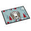 Tapis pour porte d’extérieur antidérapant saluki de noël winter-16653890
