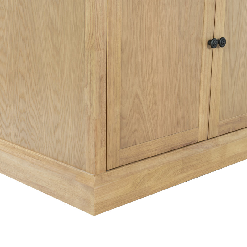 Haylina 4 Shelf Wood Bookcase, Natural
