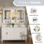 Armoire à pharmacie avec miroir et 9 tablettes fixes l 55 po x H 35 po-410114214