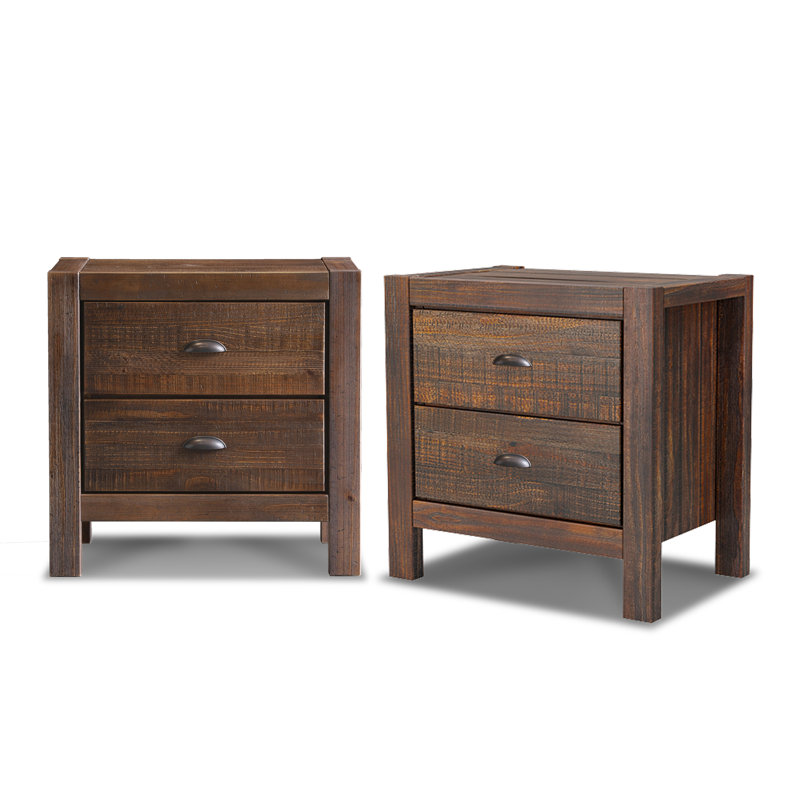 Montauk Two-Drawer Nightstand Set (2-Piece), Brown