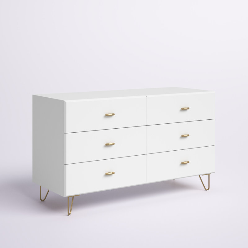 Schock 51'' W 6 - Drawer Dresser, White