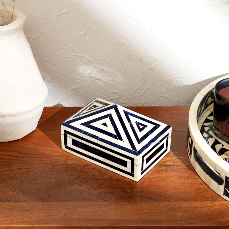 Decorative Box, Black/White