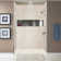 Linear 32-in L x 48-in W Single Threshold Alcove Shower Base Pan with Drain in Cameo
