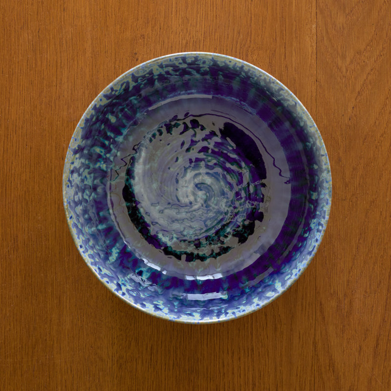 Hanami Stoneware Serving Bowl, Blue