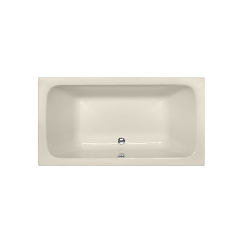 Kira 60'' L Soaking Bathtub, Biscuit, Matte Black