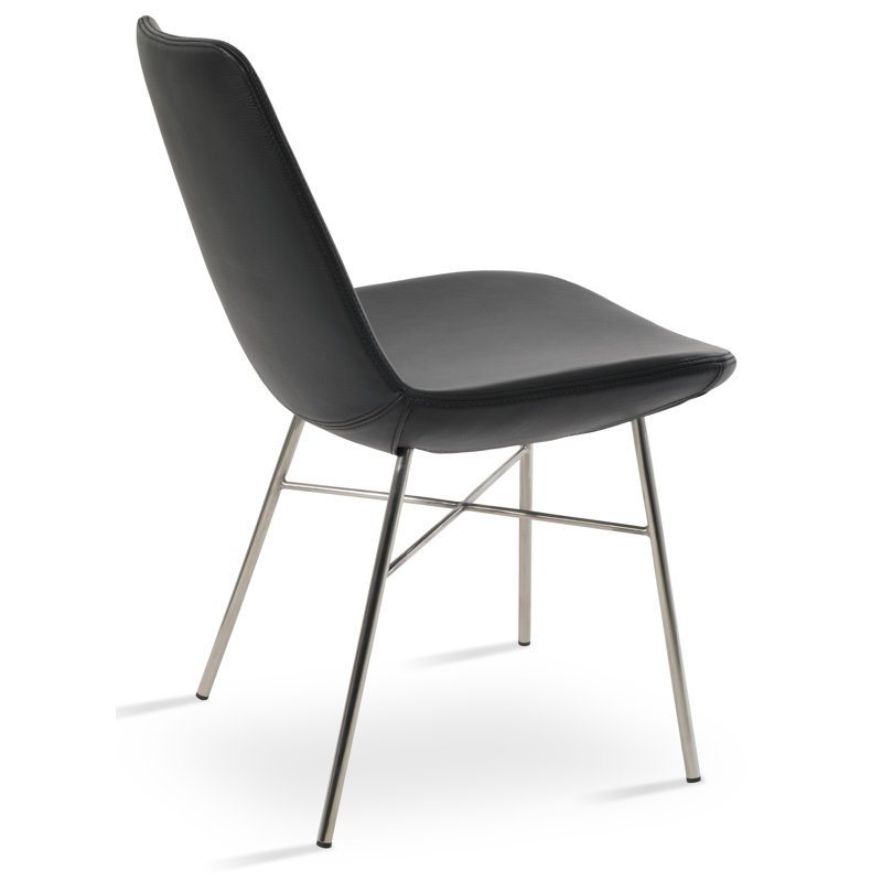 Chaise Eiffel, Cuir noir