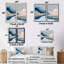 «White Blue River Fragments - Encre liquide, art mural, impression abstraite sur toile blanche 2 pièces-1789921831-1789921837-1789921835