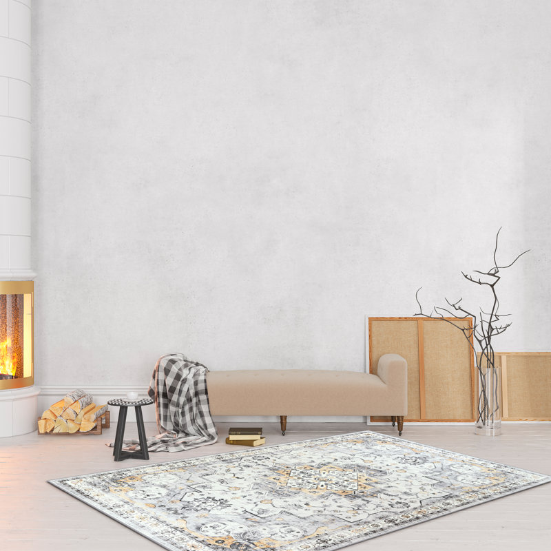 Large Tranditional Rugs Living Room Rug Washable Bedroom Rug Non-Slip Colorful Vintage Accent Floor Carpet For Home Decor