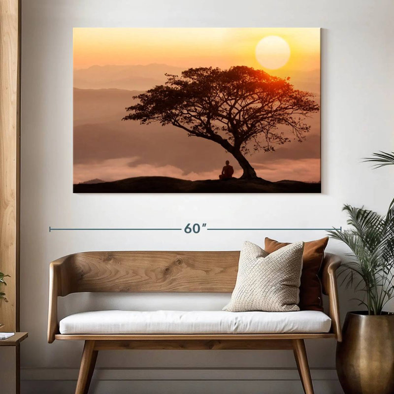 Adella Monk Under A Tree, 34" H x 51" W
