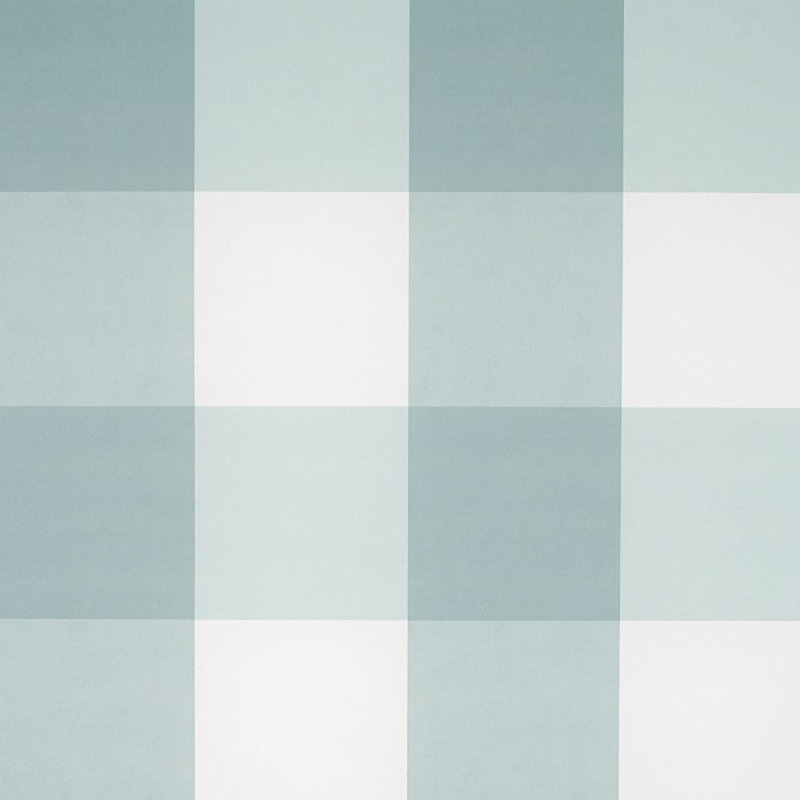 Willa Check Large Wallpaper, Seaglass