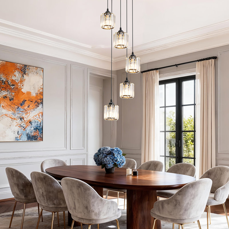 Lustre à 5 lumières pour plafond