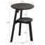 Table de bout ronde pour petits espaces, table d'appoint étroite, table de chevet d'appoint avec tablette à 2 niveaux pour la chambre à coucher et le salon, noir