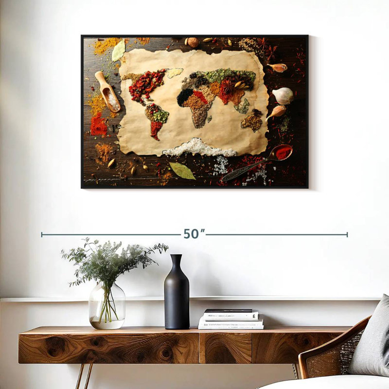 Yarlin World Spices, 25" H x 37" W