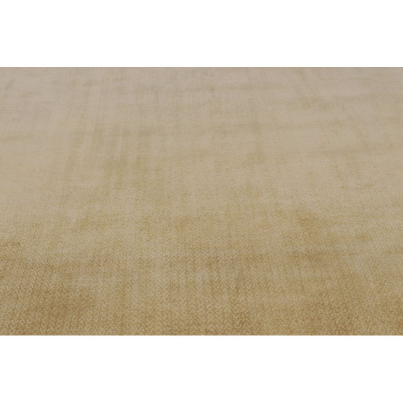 Modern Hand Knotted Area Rug in Beige/Brown, Gold, Silver/Gray, White/Cream