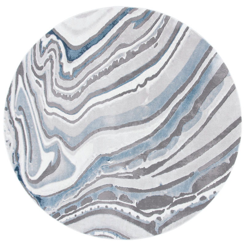 Tapis abstrait Missy Performance, Rond 6 pi 7 po