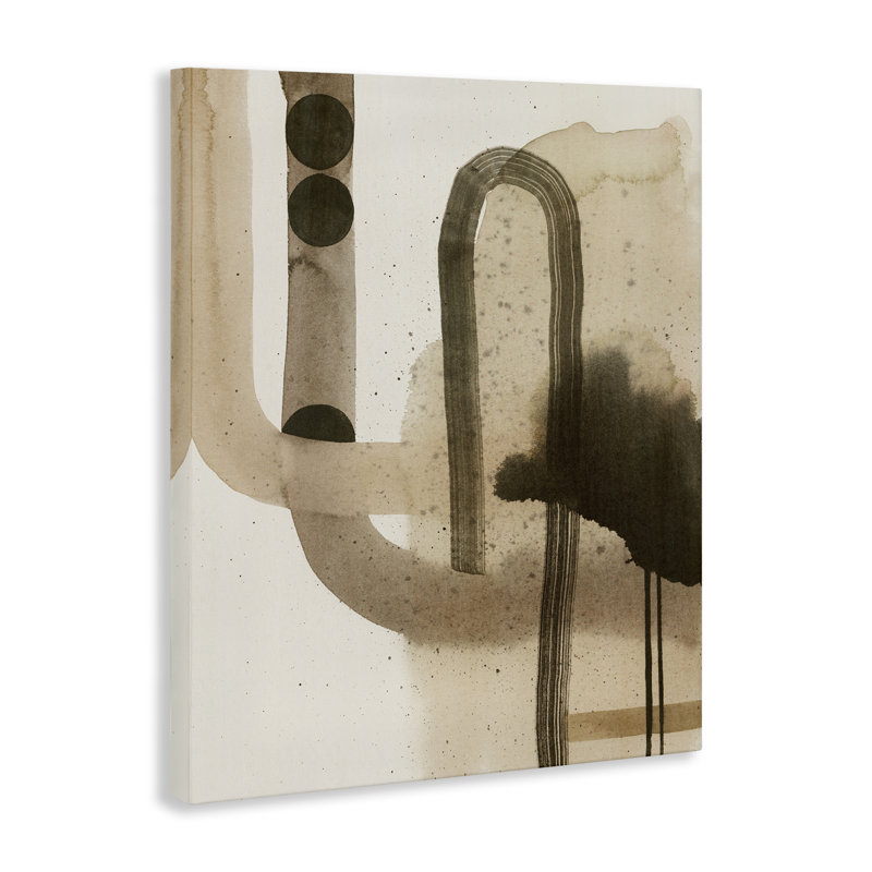 «Curved Neutral Arches», art mural sur toile par Grace Popp, H 20 po x l 16 po