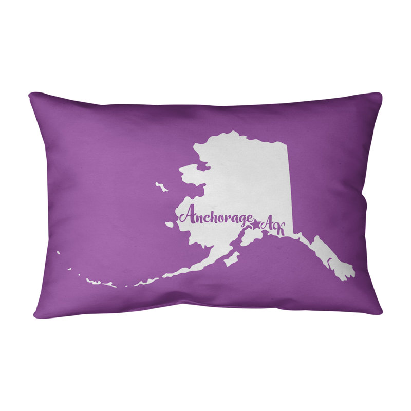 Housse de coussin lombaire chattanooga, Anchorage, Violet, Sergé de coton