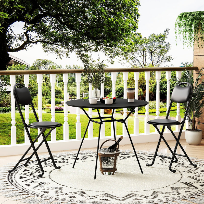 Chaise pliante en fer 1 pièce rembourrée French Country