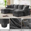 Canapé modulaire modulaire, chenille en forme de U à 6 places avec coussins, librement combinable, structure en bois, mousse confortable 6, coussin, structure solide pour la décoration intérieure