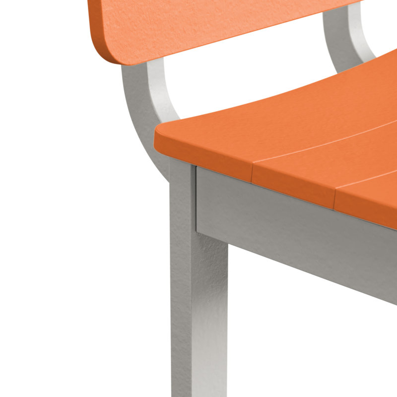 Tabouret Shoreline, Gris anse / orange agrume