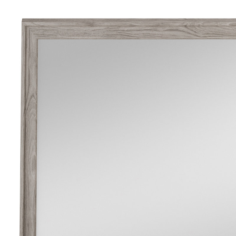 Miroir rectangulaire pour commode brun
