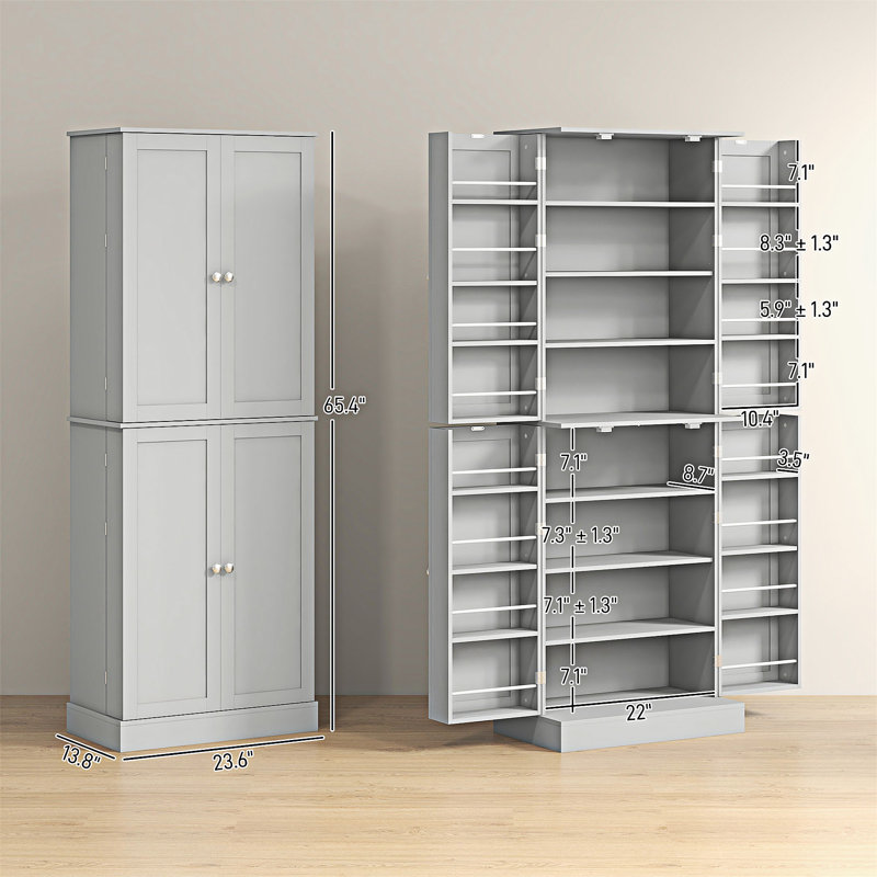 Armoire de cuisine avec rangement et tablettes réglables