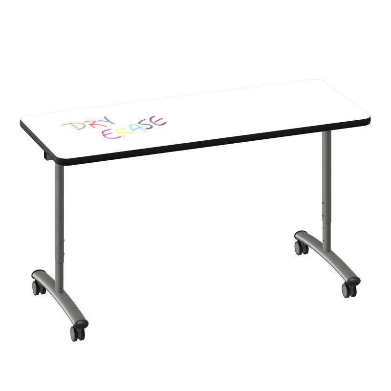 Table rabattable Premium Premium, H 38 po x L 60 po x l 24 po, Blanc/Noir