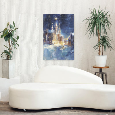 Art mural abstrait de la ville de Midnight