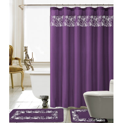 Wellow Shower Curtain with Hooks Included