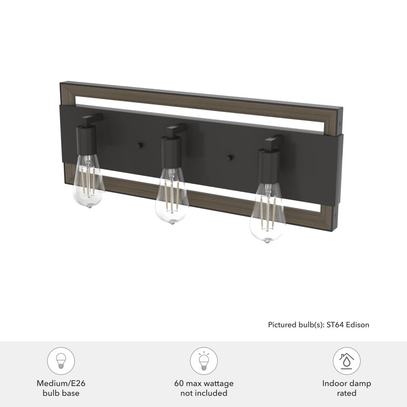 Woodburn Dimmable Vanity Light, Noble Bronze/Black, 3