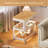 Luxury mobile glass side table