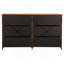 Commode 6 tiroirs avec grands tiroirs en tissu, noyer-1326641056
