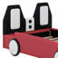 Lit plateforme en forme de voiture de course-1187358268