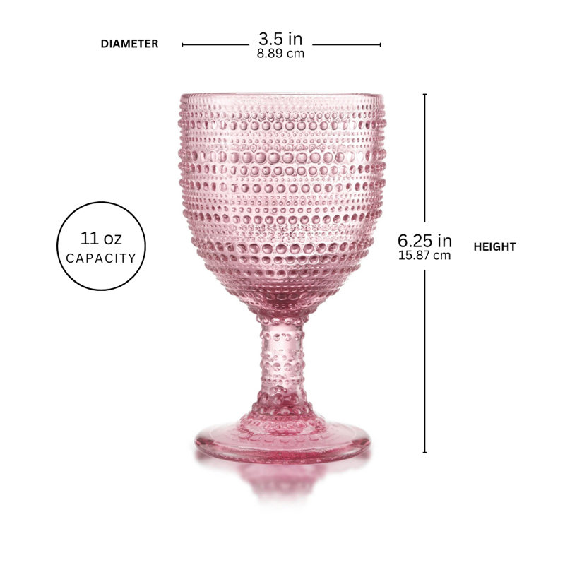 Namiya 11 oz. Verre à pied, Rose