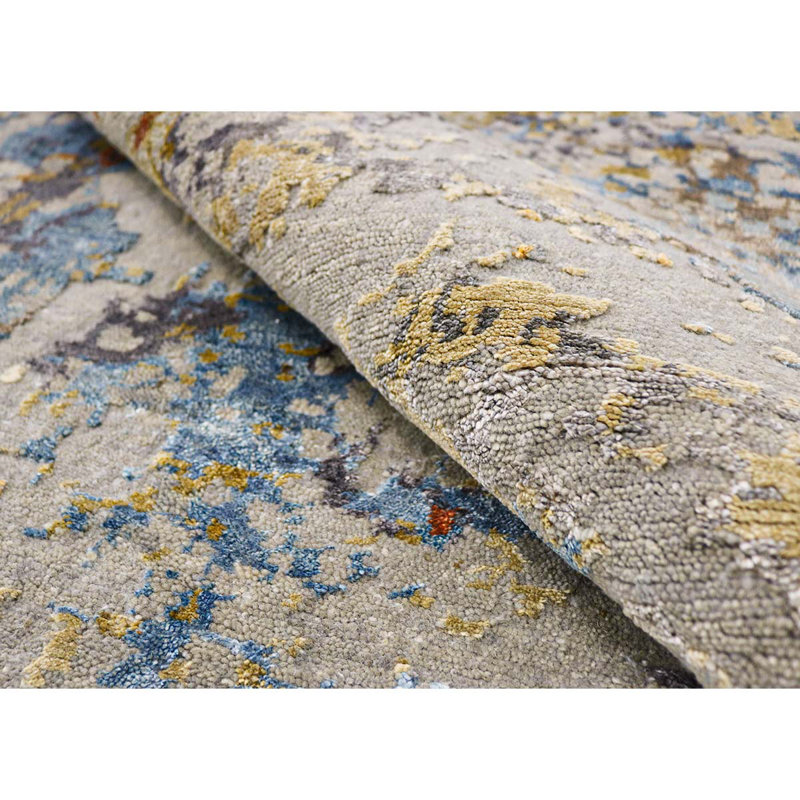 Himalayan Viscose Abstract Indoor Rug, Rectangle 8' x 10'