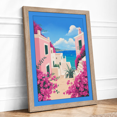 Mediterranean Escape Coastal - Framed Print