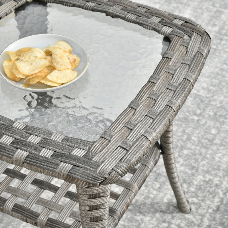 Bobia - Person Patio Conversation Sets with Cushions, Black