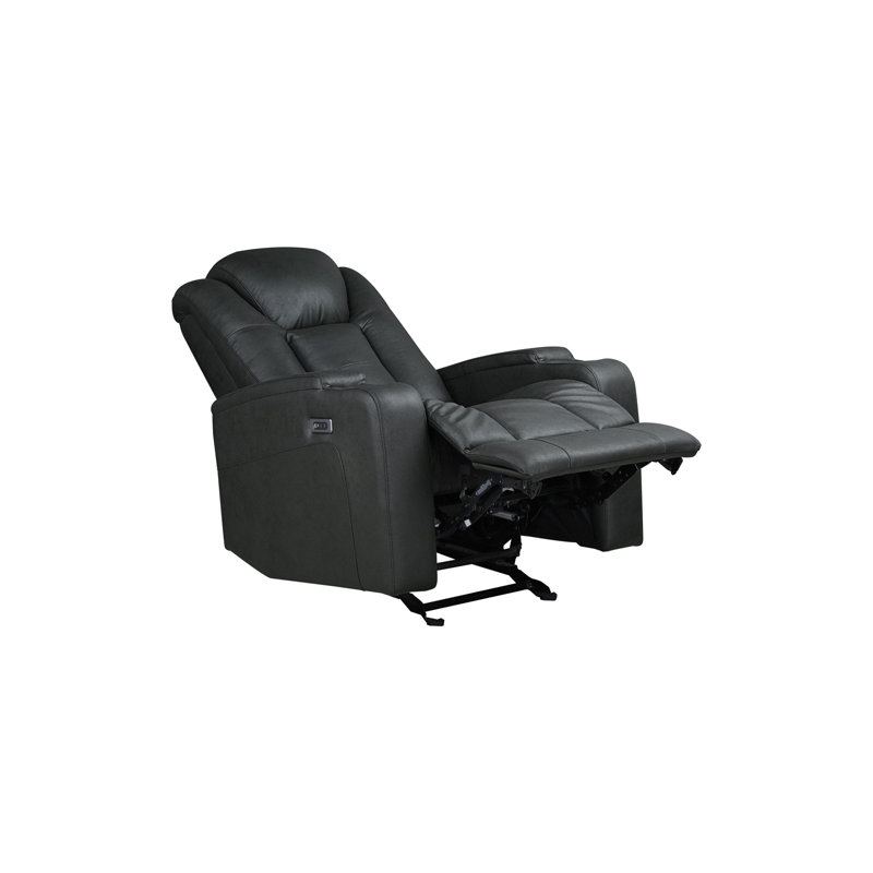 Fauteuil inclinable électrique avec porte-gobelets, noir, Black