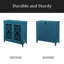 Armoire de rangement, buffet Buffet, bleu sarcelle