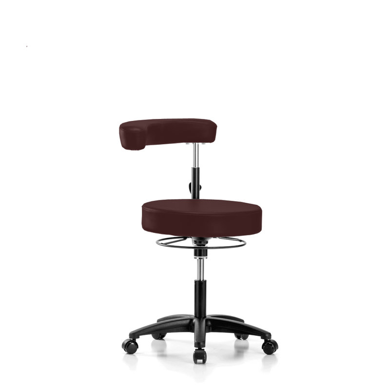 Tabouret à hauteur réglable Nama, H 39 po x l 24 po x P 24 po, Vinyle bourgogne
