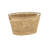 Brown Seagrass Handmade Woven Oval Decorative and Functional Storage Basket with Elevated Rim and Slot Handle