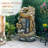 Cascading Tree Trunk Fountain with LED Lights