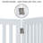 Renn Wood Free Standing Pet Gate with a Pair of Support Feet-87324941-87324942
