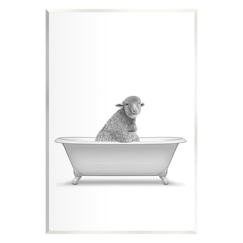 «Farmhouse Sheep In Bathaign» par Annalisa Latella, impression, L 10 po x H 15 po x P 0,5 po, Mdf