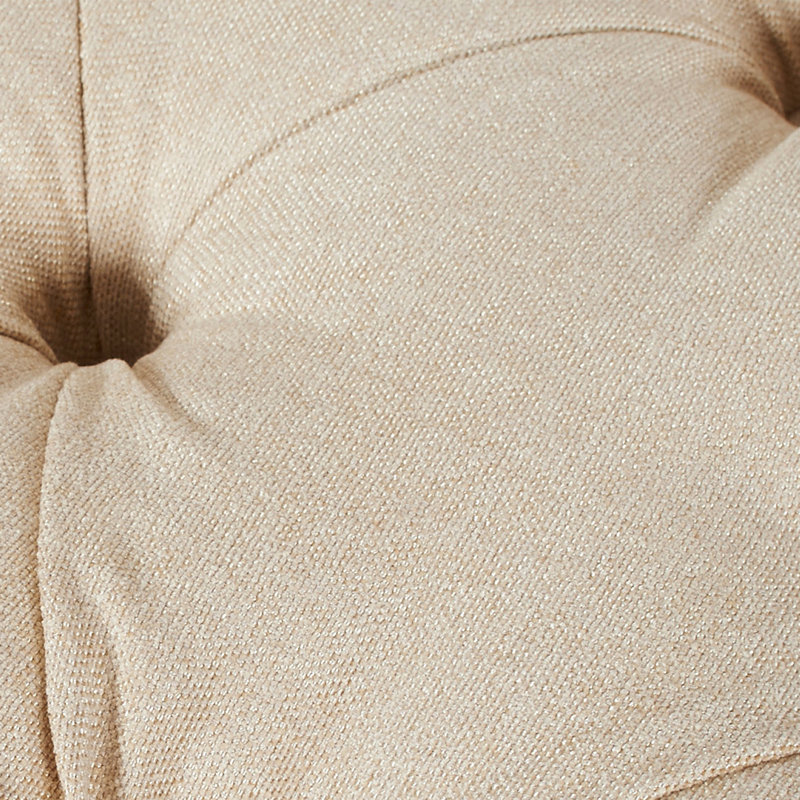 Méridienne capitonnée avec accoudoir gauche Ainara, Beige